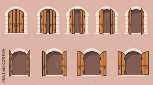 Slika na platnu Castle door animation