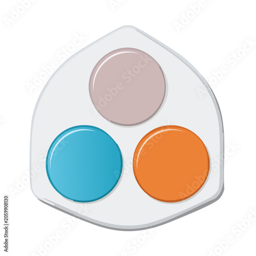 Flat design paint palette with color swatches