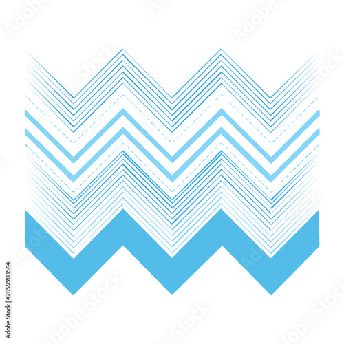 Light blue zigzag wave pattern on white background