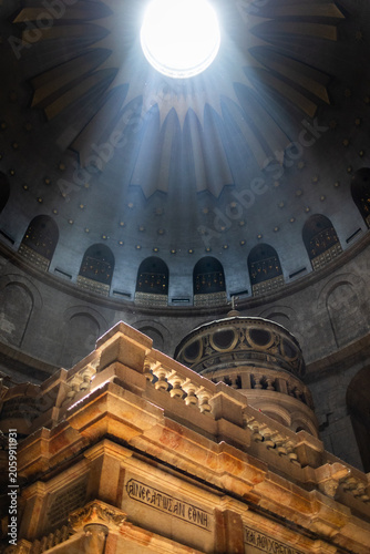 Interior of the Church of the Holy Sepulchre in Jerusalem, Israel Jerusalem sightseeing tour.