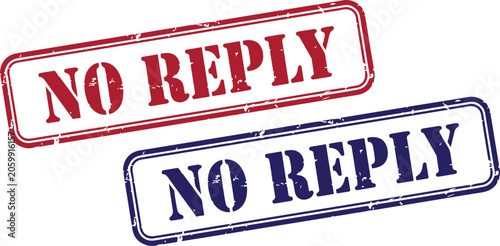 Obraz na płótnie No reply rubber stamps