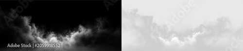 Fotografie Clouds drift in a gray sky, creating a soft texture and misty effect during the