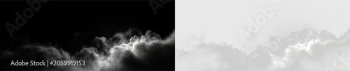 Foto Clouds drifting in the sky during daytime, creating a soft and airy look against
