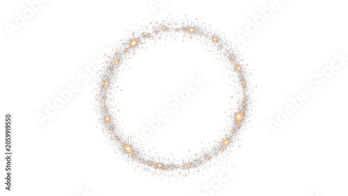 Sparkle Circle Wreath Transparent Gold Frame