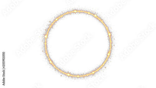 Gold Glow Ring Transparent Sparkle Frame