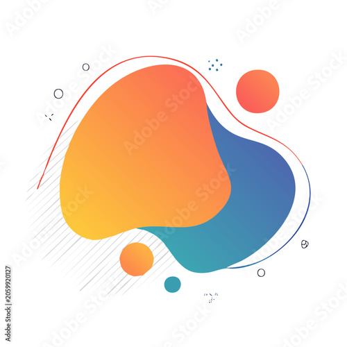 Abstract gradient circle geometric design