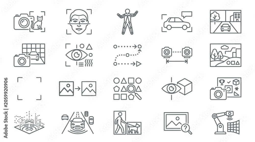 Fototapeta premium Facial recognition technology analyzes user face scan for identification system.