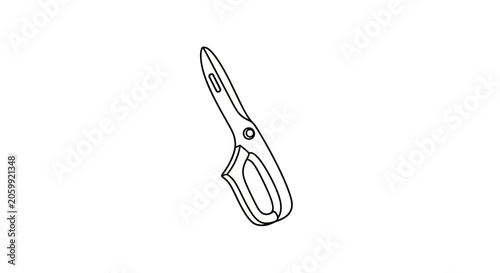 Obraz na plátne Professional fabric shears for dressmaking and design