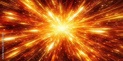 Fotografija Explosion of vibrant energy, a bright stellar burst radiating powerful light and cosmic wonder, evoking awe and the vastness of the universe