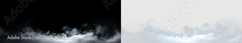 Fotografija Clouds floating in the sky on a clear day with light appearing from below, on a