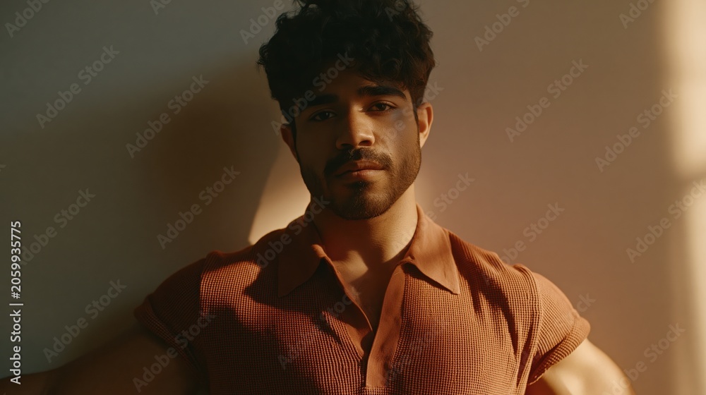 Fototapeta premium Paycheck Stress Young Brazilian Athletic Man Quiet Worry
