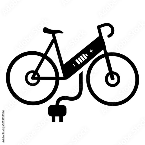 Electric Bicycle Symbol or Charging Sign