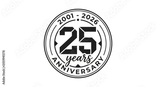 Fotografie 25th anniversary logo with years 2001 to 2026.