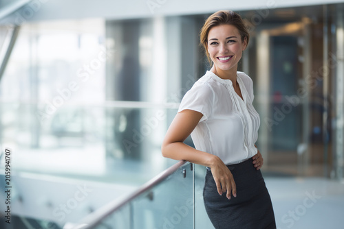 Intelligent female executive portrait, pragmatic businesswoman manager, calm CEO presence, modern workspace, teamwork, investor meeting atmosphere