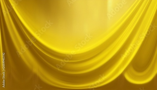 Yellow Blur Curtain Art Fashion Textile Background
