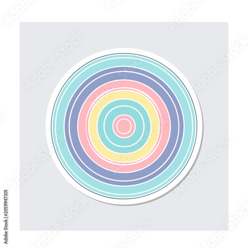 Pastel concentric circles illustration