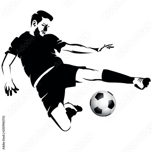 Soccer Player Kick Illustration Football Sports Graphic Design 2026