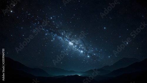 Sparkling Stars On Black Background