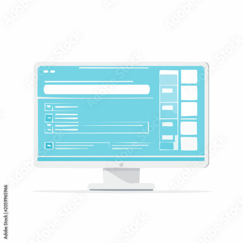 Computer Monitor Displaying User Interface Elements