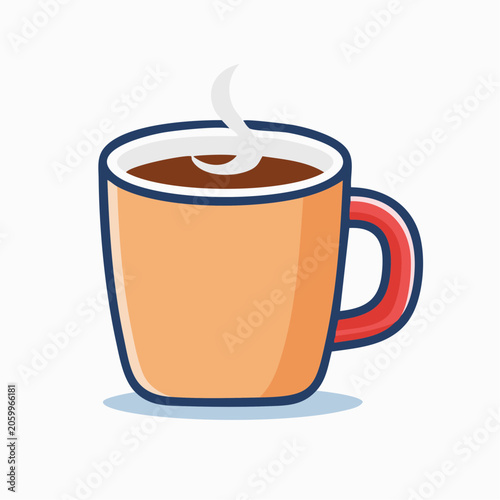 Steaming Cup of Coffee Illustration