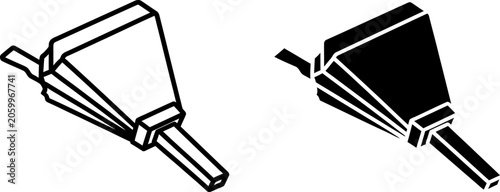 Foto Air bellows icon in outline and solid fill on white background for design