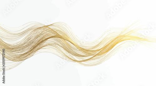 Quadro su tela Abstract golden hair wave