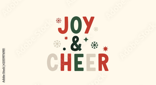 Tableau sur toile A festive holiday graphic with colorful text
