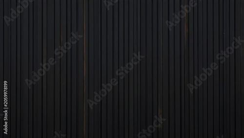 Modern Black Vertical Wood Slat Wall Texture Background Pattern