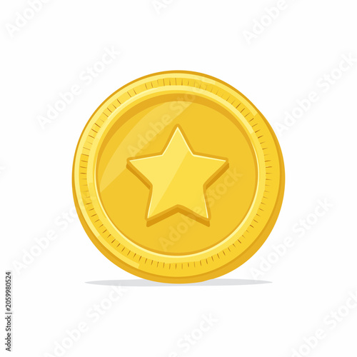 Golden Coin with Star Emblem