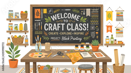 Welcome to Craft Class Workspace Interior.