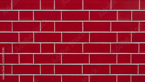 Vibrant Red Brick Wall Surface Architectural Texture