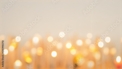 Warm Golden Festive Bokeh Lights Background for Holiday Celebrations