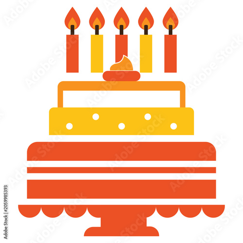birthday cake with candles