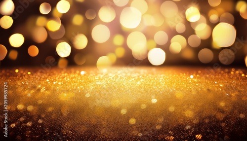 Abstract Gold Bokeh Background