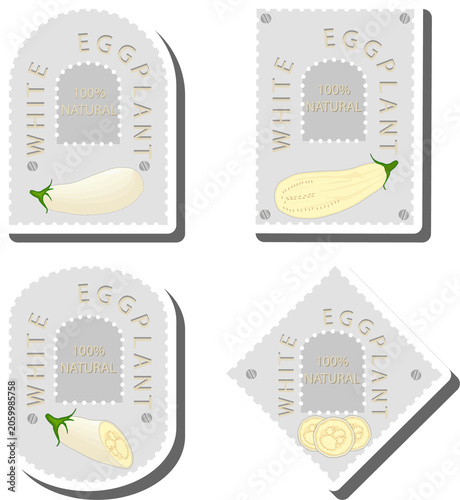 Set tasty natural eco product vegetable eggplant