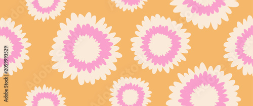 Vector seamless background. Abstract floral pattern. Modern and bright print. Perfect for textile design, screensavers, covers, cards, invitations and posters.