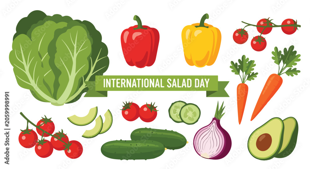 Fototapeta premium Colorful vegetables on white background