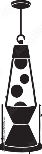 Retro Lava Lamp Motion Light Vector Silhouettes