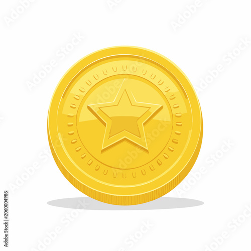Golden Coin with Star Emblem