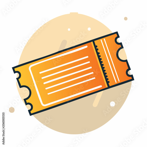 Orange Ticket Illustration