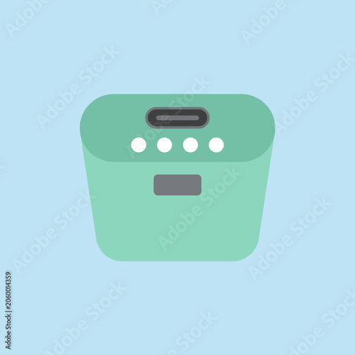 A simple flat vector illustration of a modern kitchen appliance