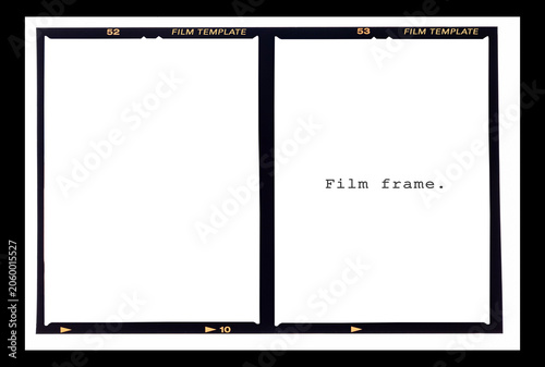120 film Medium format color film frame.With white space.
