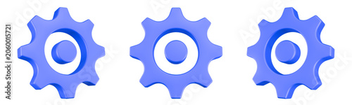 setting gear icon 3d rendering