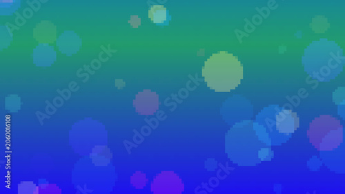 Abstract colorful hexagonal shapes on blue background illustration