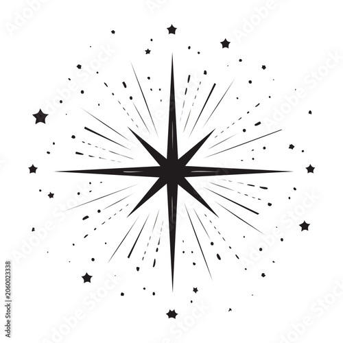 Minimalist compass vector icon
