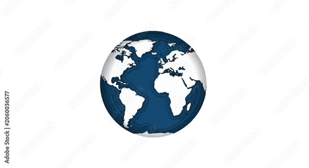 Fototapeta premium Globe Earth Planet World Map.