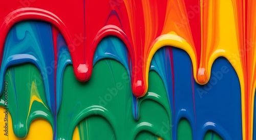Vibrant Abstract Wavy Lines Background in Bold Rainbow Colors