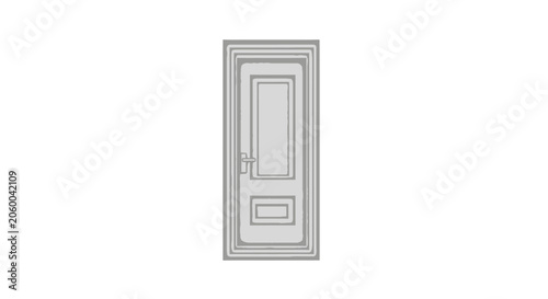 Detailed view of a door.