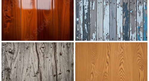 Close-Up Textured Wood Surfaces with Natural Grain Patterns in Neutral Tones