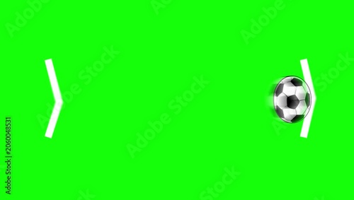 Soccer Flying Isolated Green Screen Stock Video